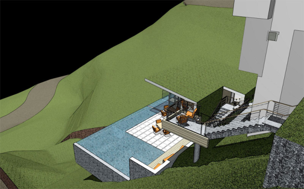 hillside pool design