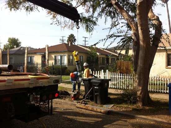 LA fire hydrant install 04