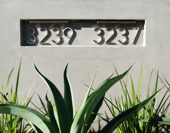 Los Angeles Architects Modern House Numbers