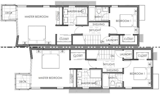 modern small lot floor plan