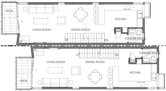 narrow house floor plan