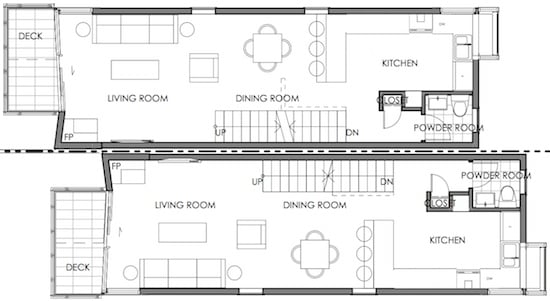 small lot subdivision skinny floor plan