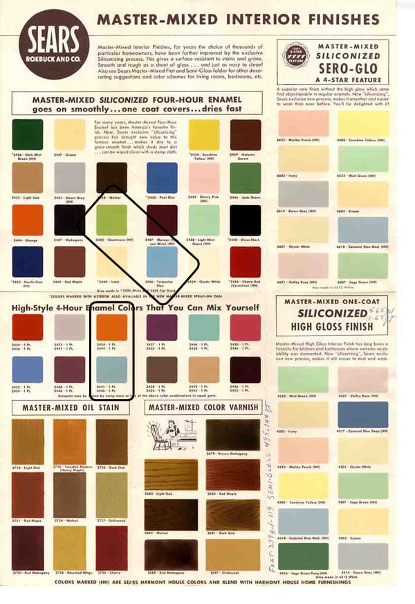 mid century design popular colors
