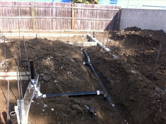 small lot site plumbing