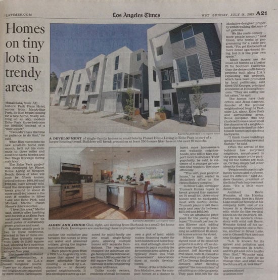LA Times Small Lot Home Architects Modative