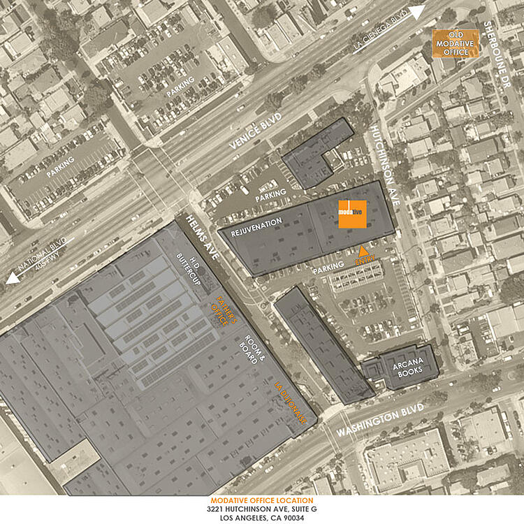 modative architect los angeles office map