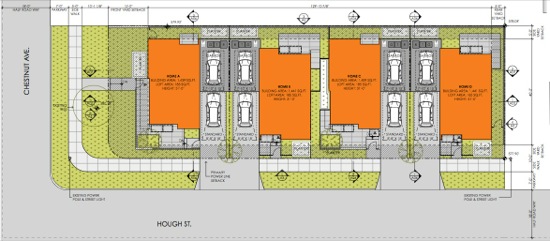 Hough and Chestnut Small Lot Subdivision Site Plan