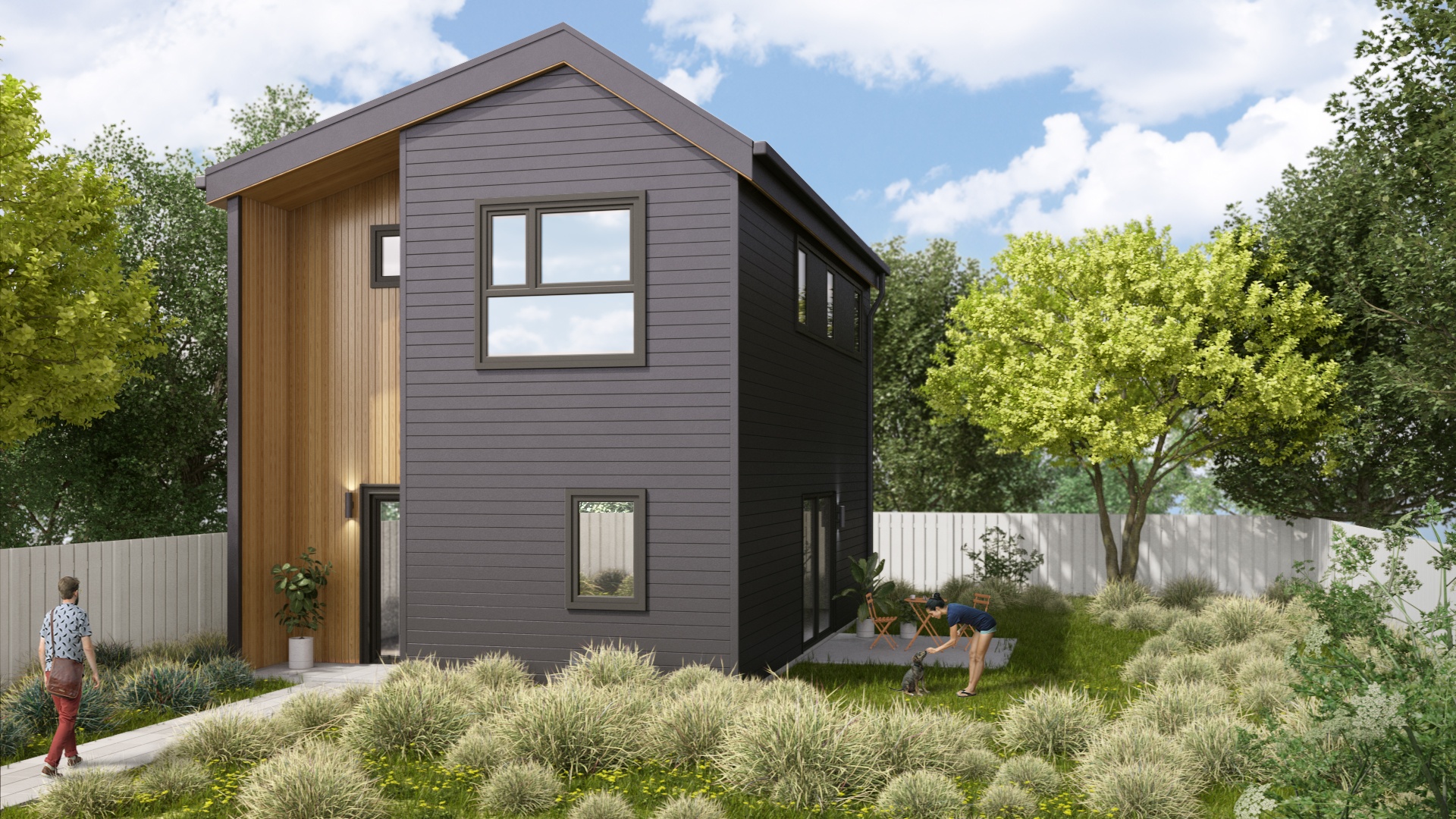 ADU Alpha Los Angeles Accessory Dwelling Unit Black Siding