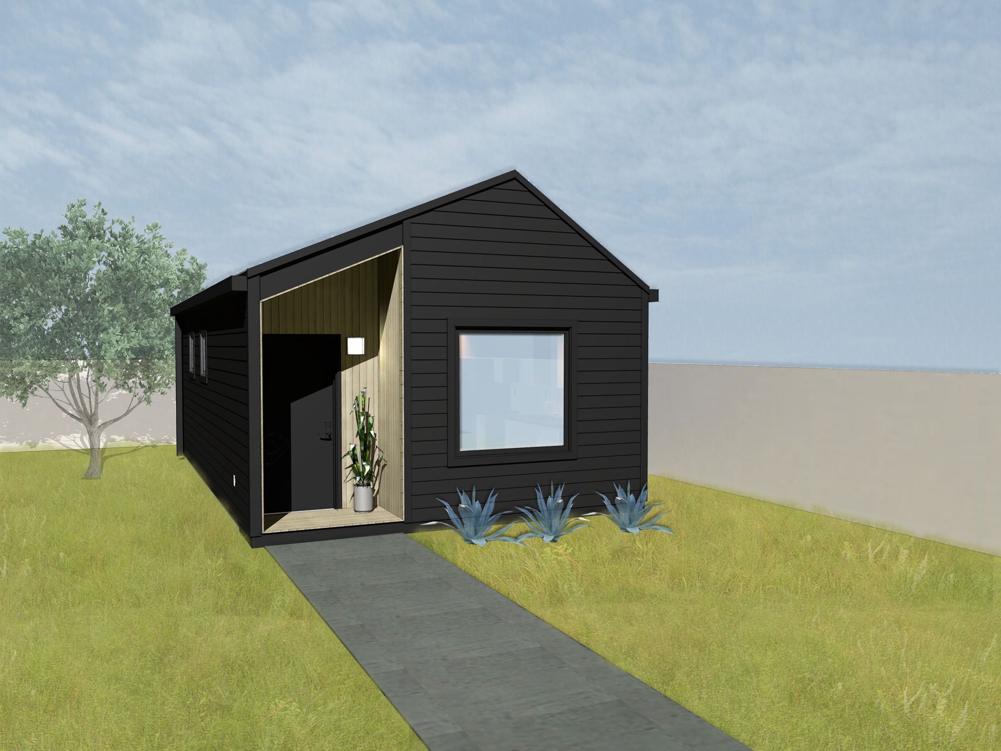 ADU-Delta-Los-Angeles-Backyard-Home-Black-Siding