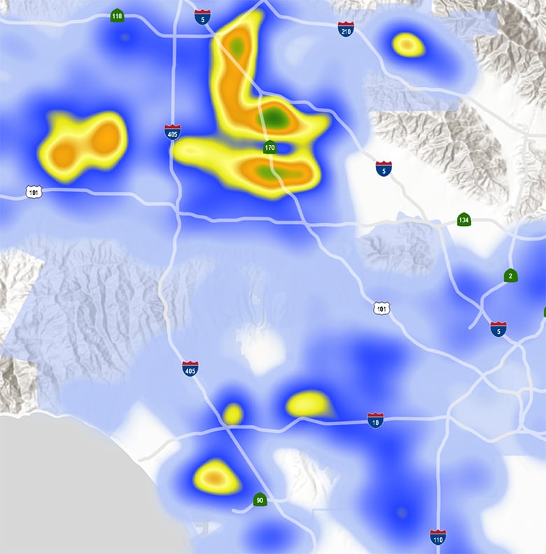 LA ADU Concentration Map